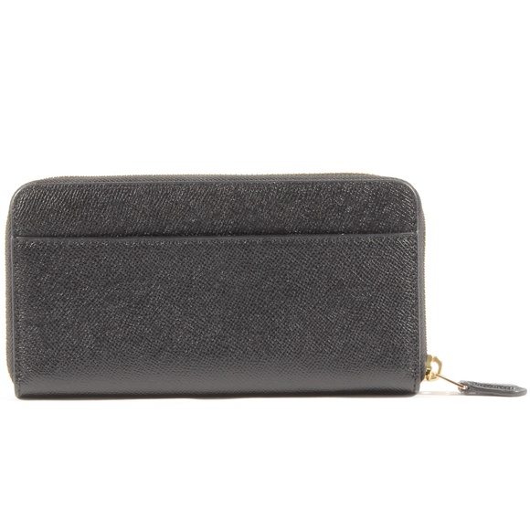 Coach Accordion Zip Black Leather Wallet NWOT NEW - Picture 2 of 5